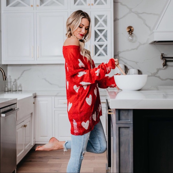 1 LEFT‼️ Tear’n up my ♥️ Distressed Sweater - Picture 6 of 8